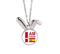 no/no I Am From Spain Art Deco Fashion Rabbit Necklace Pendant Bunny Animal Jewelry Gift