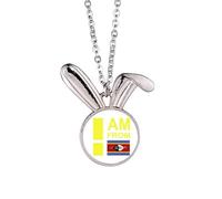 no/no I Am From Swaziland Art Deco Fashion Rabbit Necklace Pendant Bunny Animal Jewelry Gift
