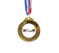 no/no I Love Colombia Word Flag Love Heart Illustration Gold Award Winner Medal First Place Ribbon