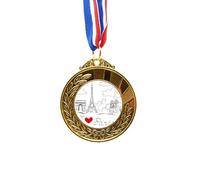 no/no I Love Paris France Eiffel Tower Line Gold Award Winner Medal First Place Ribbon