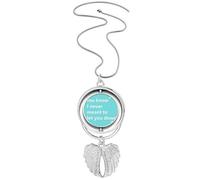 no/no I Never Let You Down Art Deco Fashion Pendant Angel Wings Rotating Necklace Jewelry