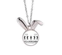no/no Identify Tacit Understanding Member Team Rabbit Necklace Pendant Bunny Animal Jewelry Gift