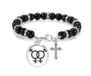 no/no Identifying Rainbow Equality Double-Number Distinction Beaded Bracelet Boho Jewelry