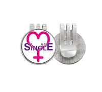 no/no Identity Status Single Women Golf Ball Marker Hat Cap Clip Enamel Magnetic