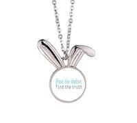 no/no Ignorance Fatal Game Art Deco Fashion Rabbit Necklace Pendant Bunny Animal Jewelry Gift