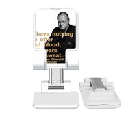 no/no ill British Prime Minister Motto Adjustable Cell Phone Stand Desk Foldable