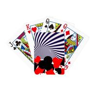 no/no Illusion Lines Loop Repeat Tunnel Symbol Poker Playing Card Classic Game