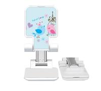 no/no Illustration Lovely Birds Cage Adjustable Cell Phone Stand Desk Foldable