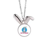 no/no Independent American Freedom Rights Rabbit Necklace Pendant Bunny Animal Jewelry Gift