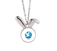 no/no Independent American Right Freedom Life Rabbit Necklace Pendant Bunny Animal Jewelry Gift
