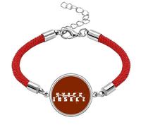 no/no Insect Fear Stick Insects Lucky Red String Bracelet Rope Bracelet Handmade