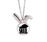 no/no Insect Harm Fear Animal Snails Rabbit Necklace Pendant Bunny Animal Jewelry Gift