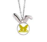 no/no Insect Harm Fears Animal Butterflies Rabbit Necklace Pendant Bunny Animal Jewelry Gift