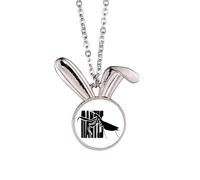 no/no Insect Harm Fears Animal Mantis Rabbit Necklace Pendant Bunny Animal Jewelry Gift