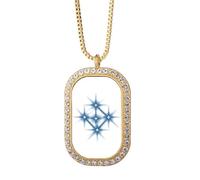no/no inspi righteousness beautiful lucky stars Necklace Pendant Diamond Crystal Golden Jewelry