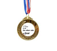 no/no Inspirational Quote About Fear By George Addair Gold Award Winner Medal First Place Ribbon