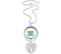 no/no international day penon violence world Pendant Angel Wings Rotating Necklace Jewelry