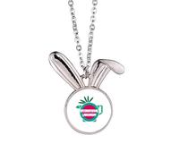 no/no International Labour Day Art Deco Fashion Rabbit Necklace Pendant Bunny Animal Jewelry Gift