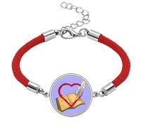 no/no January Love Diary Valentines Day Lucky Red String Bracelet Rope Bracelet Handmade