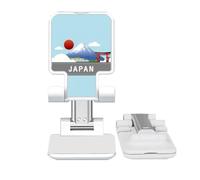 no/no Japan Mount Red Sun Rail Train Temple Adjustable Cell Phone Stand Desk Foldable