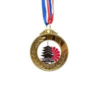 no/no Japanese Chrysanthemum and Temple Gold Award Winner Medal First Place Ribbon