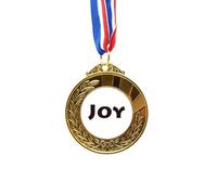 no/no Joy Word Inspirational Quote Sayings Gold Award Winner Medal First Place Ribbon