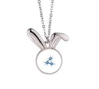 no/no Kindhearted Beautiful Lucky Stars Rabbit Necklace Pendant Bunny Animal Jewelry Gift