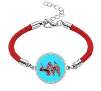 no/no King Gods Thunder Right Lucky Red String Bracelet Rope Bracelet Handmade