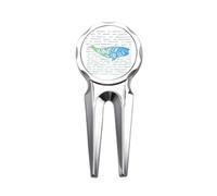 no/no King Whale Sea Animal Art Deco Fashion Golf Divot Tool Golf Ball Marker Repair Tool
