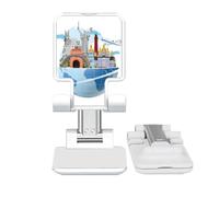no/no Landmark Travel Journey Ukraine Plane Adjustable Cell Phone Stand Desk Foldable