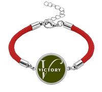no/no Letter Expression Victory Lucky Red String Bracelet Rope Bracelet Handmade