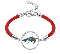 no/no Letters Turtles Roam Ocean Lucky Red String Bracelet Rope Bracelet Handmade