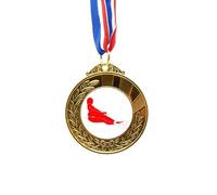 no/no Lie Down Red Beautiful Woman Gold Award Winner Medal First Place Ribbon