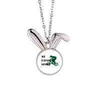 no/no Like Sports Fitness Balanced Cross-country Rabbit Necklace Pendant Bunny Animal Jewelry Gift