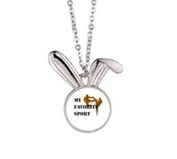 no/no Like Sports Fitness Balanced Taekwondo Rabbit Necklace Pendant Bunny Animal Jewelry Gift