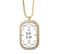no/no Lines Flowers Pure Art Deco Fashion Necklace Pendant Diamond Crystal Golden Jewelry