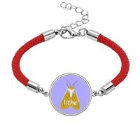 no/no Lithe Moth Phengophil Winged Insect Lucky Red String Bracelet Rope Bracelet Handmade