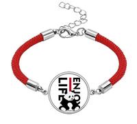 no/no Living Enjoying Panda Animals Lucky Red String Bracelet Rope Bracelet Handmade