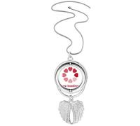 no/no Loading Help Loving Help Art Deco Fashion Pendant Angel Wings Rotating Necklace Jewelry
