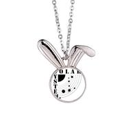 no/no Local Planetary Trajectories Solar System Rabbit Necklace Pendant Bunny Animal Jewelry Gift
