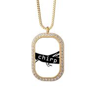 no/no Locust Grasshopper Bray Pest Necklace Pendant Diamond Crystal Golden Jewelry