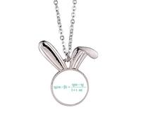 no/no Logarithc Calculation Mathematical Formulas Rabbit Necklace Pendant Bunny Animal Jewelry Gift
