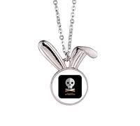 no/no Logo Cartoon l Stop Smoking Rabbit Necklace Pendant Bunny Animal Jewelry Gift