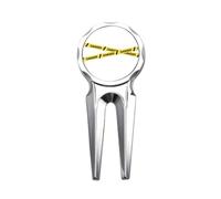 no/no Logo Danger Line Art Deco Fashion Golf Divot Tool Golf Ball Marker Repair Tool