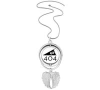 no/no Loss Eye Observation Judgment Pendant Angel Wings Rotating Necklace Jewelry