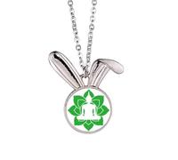 no/no Lotus Spreads Infinite Spirit Rabbit Necklace Pendant Bunny Animal Jewelry Gift