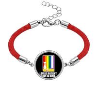 no/no Love is Patient Love is Kind Lucky Red String Bracelet Rope Bracelet Handmade