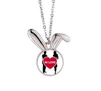 no/no Love Men Women Art Deco Fashion Rabbit Necklace Pendant Bunny Animal Jewelry Gift