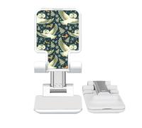 no/no Lovely Birds Owls Dark Floral Patterns Adjustable Cell Phone Stand Desk Foldable