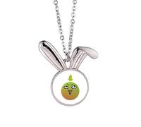 no/no Lovely Cartoon Insidious Orange Face Rabbit Necklace Pendant Bunny Animal Jewelry Gift